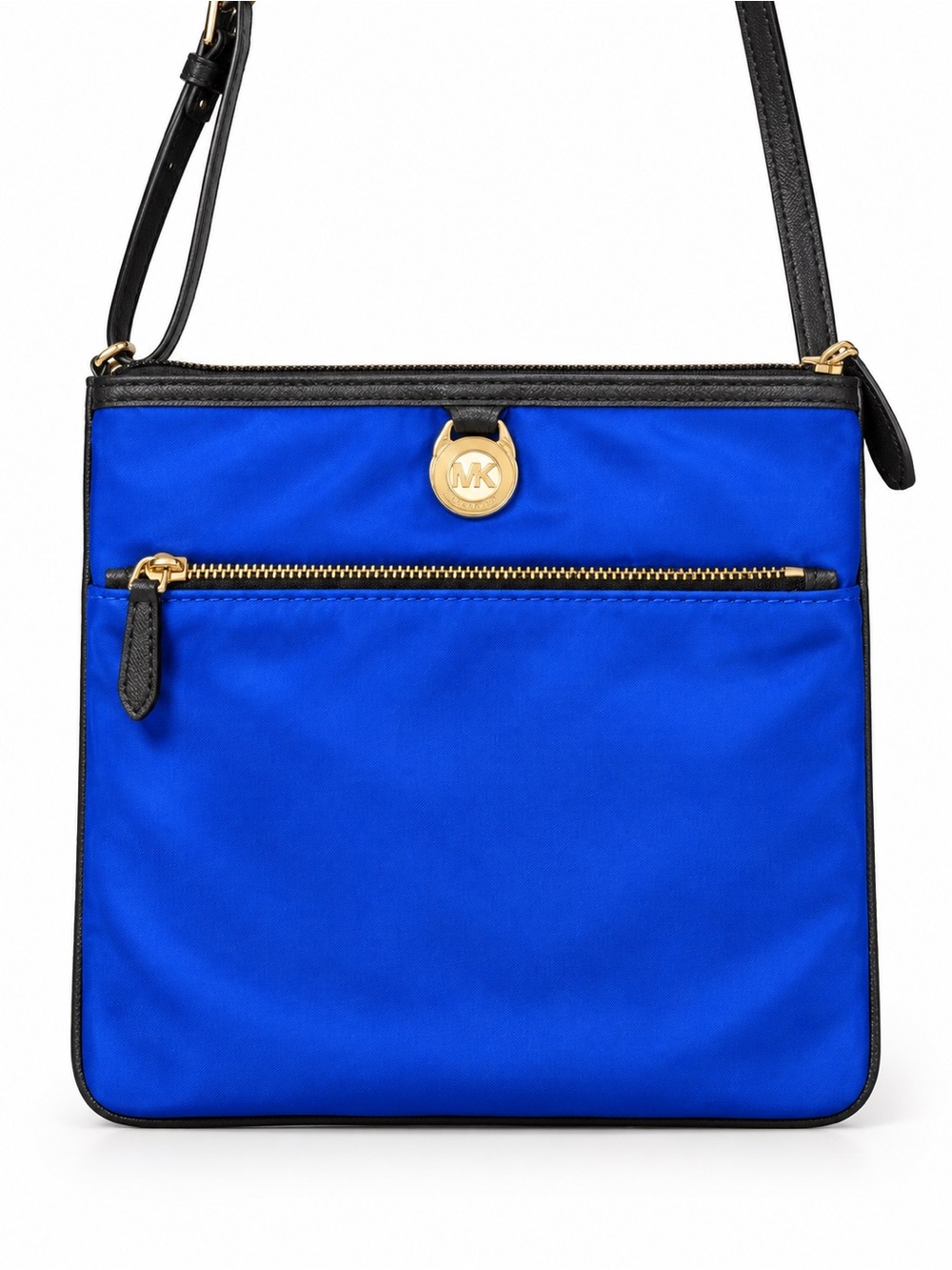 NWT Michael Kors Kempton Small Pocket Crossbody Electric Blue Nylon